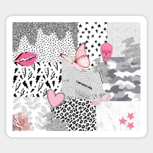 black pink white vsco collage Sticker